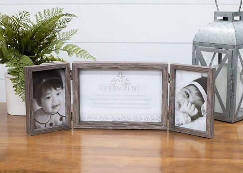 Dicksons Godparent, So Very Grateful Natural Wood 3-Part Hinged Tabletop Photo Frame in Saudi Arabia