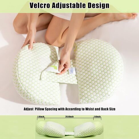 DOUBLE 2 C Pregnancy Pillows for Sleeping, Maternity Pillow for Pregnant Women Side Sleeper Soft Pregnancy Body Pillow for Back, HIPS, Legs with Detachable and Adjustable Pillow Cover in Saudi Arabia