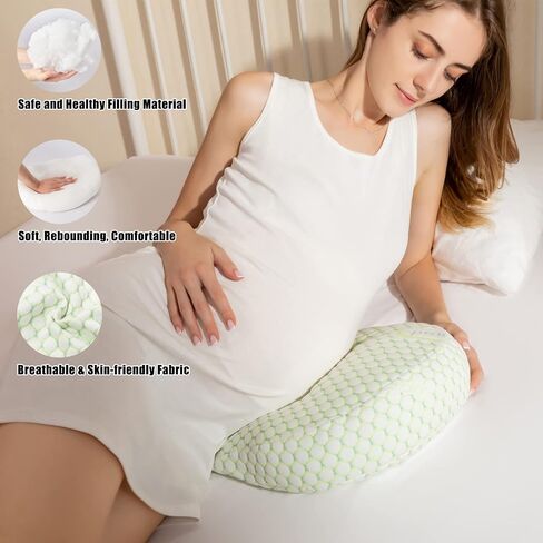 DOUBLE 2 C Pregnancy Pillows for Sleeping, Maternity Pillow for Pregnant Women Side Sleeper Soft Pregnancy Body Pillow for Back, HIPS, Legs with Detachable and Adjustable Pillow Cover in Saudi Arabia