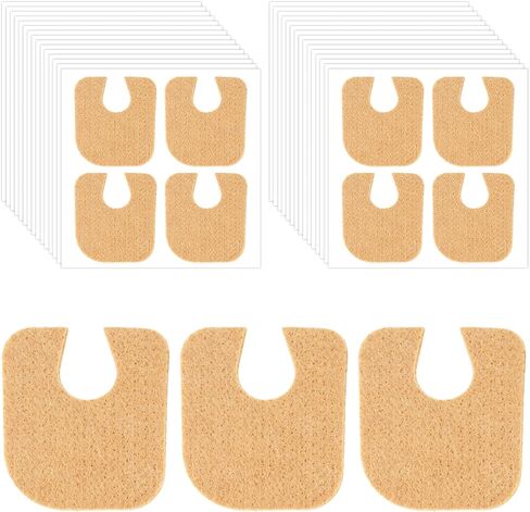 60-Pack U-Shaped Felt Callus Pads - Metatarsal and Forefoot Foot Pads for Pain Relief and Comfort - Adhesive Cushions to Prevent Calluses from Rubbing on Shoes - Ideal for Men and Women, Beige in Saudi Arabia