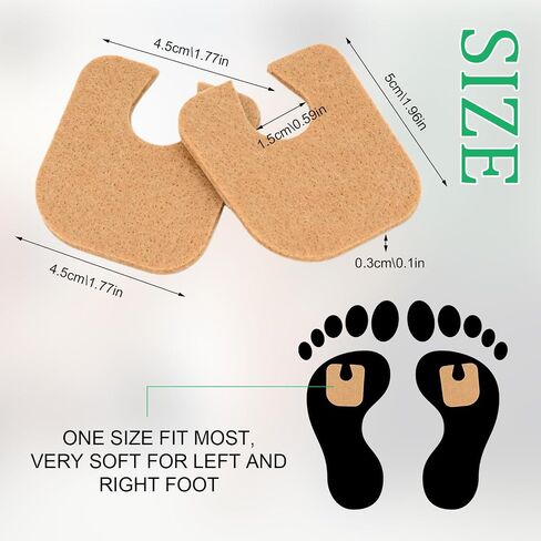 60-Pack U-Shaped Felt Callus Pads - Metatarsal and Forefoot Foot Pads for Pain Relief and Comfort - Adhesive Cushions to Prevent Calluses from Rubbing on Shoes - Ideal for Men and Women, Beige in Saudi Arabia