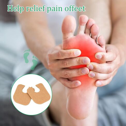 60-Pack U-Shaped Felt Callus Pads - Metatarsal and Forefoot Foot Pads for Pain Relief and Comfort - Adhesive Cushions to Prevent Calluses from Rubbing on Shoes - Ideal for Men and Women, Beige in Saudi Arabia