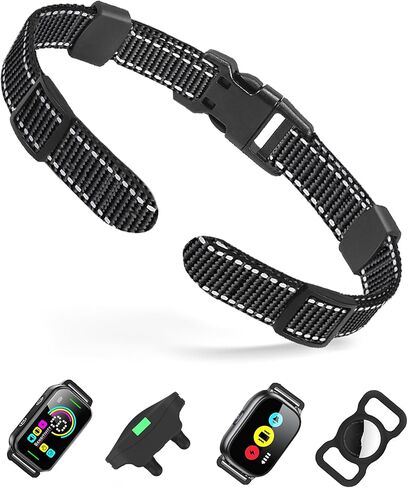 Shock Collar Replacement Strap, Adjustable Heavy Duty Replacement Collar Strap, Reflective Nylon Collar for Shock Training Bark Collar, 3/4 inches Dog Collar Replacement Strap - 2 Pack in Kuwait