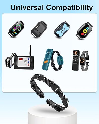 Shock Collar Replacement Strap, Adjustable Heavy Duty Replacement Collar Strap, Reflective Nylon Collar for Shock Training Bark Collar, 3/4 inches Dog Collar Replacement Strap - 2 Pack in Kuwait