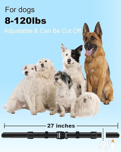 Shock Collar Replacement Strap, Adjustable Heavy Duty Replacement Collar Strap, Reflective Nylon Collar for Shock Training Bark Collar, 3/4 inches Dog Collar Replacement Strap - 2 Pack in Kuwait