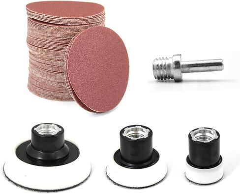1"2" 3"Hook and Loop Backing Pad with 90PCS Sanding Discs - Angle Grinder Attachments for Wood Sanding, Buffing, Polishing - Drill Backing Plate-5/8-11 Threads(80/120/240/320/600 Grit) (90) in Saudi Arabia