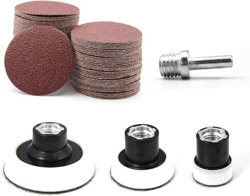 1"2" 3"Hook and Loop Backing Pad with 90PCS Sanding Discs - Angle Grinder Attachments for Wood Sanding, Buffing, Polishing - Drill Backing Plate-5/8-11 Threads(80/120/240/320/600 Grit) (90) in Saudi Arabia