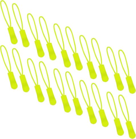 JOSDIOX 20 Pcs Replacement Zipper Pulls Yellow Zipper Pull Cord Extender for Backpacks, Jackets, Luggage, Purses, Handbags (08 Yellow) in Kuwait