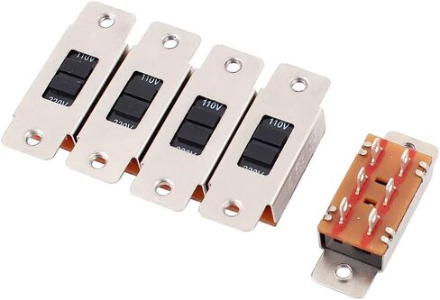 uxcell 2 Position DPDT 6 Pin Mini Slide Switch, 5 Piece, AC 3A/1.5A, 125V/250V in Saudi Arabia