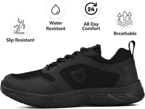 SUADEX Slip On Non Slip Work Shoes for Men,Mens Lightweight Food Service Walking Sneakers Chef Shoes Comfortable Safety Footwear in Saudi Arabia