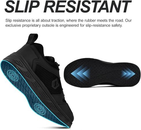 SUADEX Slip On Non Slip Work Shoes for Men,Mens Lightweight Food Service Walking Sneakers Chef Shoes Comfortable Safety Footwear in Saudi Arabia