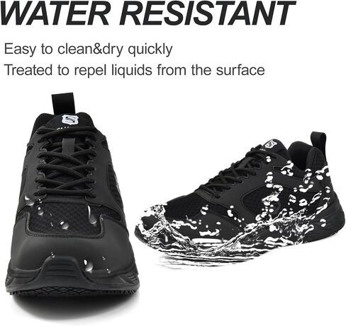 SUADEX Slip On Non Slip Work Shoes for Men,Mens Lightweight Food Service Walking Sneakers Chef Shoes Comfortable Safety Footwear in Saudi Arabia
