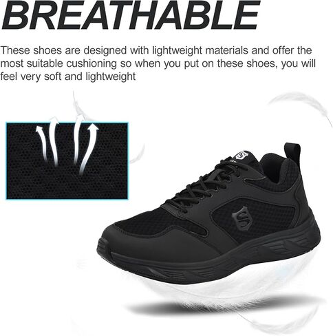 SUADEX Slip On Non Slip Work Shoes for Men,Mens Lightweight Food Service Walking Sneakers Chef Shoes Comfortable Safety Footwear in Saudi Arabia