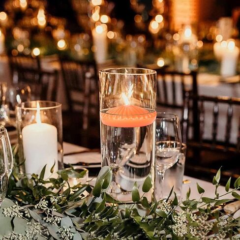 شموع عائمة باللون الأزرق الداكن لمدة 10 ساعات كبيرة مقاس 7.62 سم، شموع مضلعة رومانسية غير معطرة للمزهريات الأسطوانية، قطع مركزية في حفلات الزفاف، والحفلات، وحمام السباحة، والعطلات، مجموعة من 12 قطعة in Kuwait