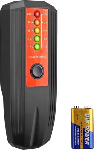 LED EMF Meter Electromagnetic Field Detector, CAMWAY Ghost Hunting Paranormal Equipment 0 to 20 mG EMF Tester for Computer,Printer,Microwave Oven,Phones USB,etc in Saudi Arabia