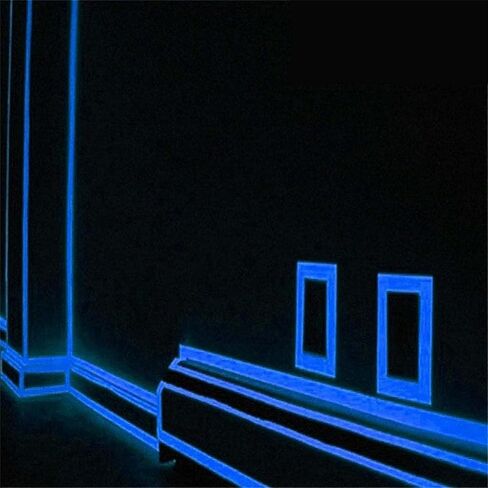 3 Pcs Blue Glow in The Dark Tape 9.8 FT Fluorescent Spike Sticker for Stairs Walls Steps Safetys Exits Sign Warning Tape 1PC Self-Adhesive Luminous Tapes Safety Warning Tapes in Saudi Arabia