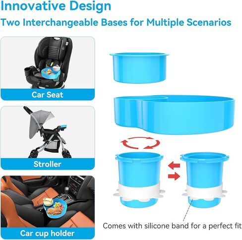 Cup Holder Travel Tray for Car Seats,Orange in Kuwait
