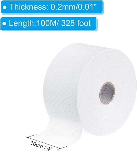 PATIKIL 12inch x 66ft Fiberglass Cloth Tape, 1pcs Polyester Fiberglass Mesh Tape Drywall Tape Polyester Fiber Tape Waterproof White 2.3oz(65g) 0.2MM for Roof Shower Walls Tiles Boat in Kuwait
