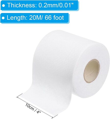 PATIKIL 12inch x 66ft Fiberglass Cloth Tape, 1pcs Polyester Fiberglass Mesh Tape Drywall Tape Polyester Fiber Tape Waterproof White 2.3oz(65g) 0.2MM for Roof Shower Walls Tiles Boat in Kuwait