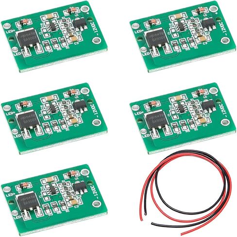5 قطع 12 فولت وحدة استشعار مفتاح اللمس TTP223 زر الضغط وحدة مفتاح اللمس DC 6-20V 3A مع كابل للسيارات والدراجات النارية المعدلة، أضواء LED، مرآة اللمس، إلخ. in Saudi Arabia