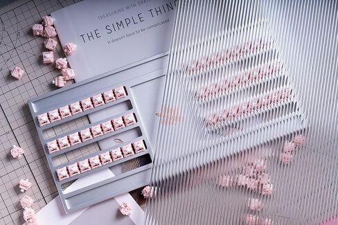 نظام الألوان الوردي الرقيق، مفاتيح لوحة المفاتيح الميكانيكية، مفتاح 3 دبابيس، مفتاح خطي مسبق التشحيم - (90 قطعة) in Kuwait