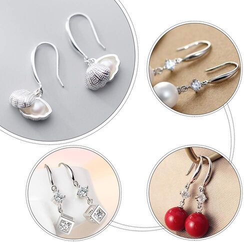 UNICRAFTALE 80Pcs Earring Hooks 316 Stainless Steel Fish Hook Earrings 1.2mm Hole Wire Earring Hooks Hypoallergenic Ear Wires Fish Hooks Earring Findings for DIY Earring Jewelry Making 20x10x4.5mm in Saudi Arabia