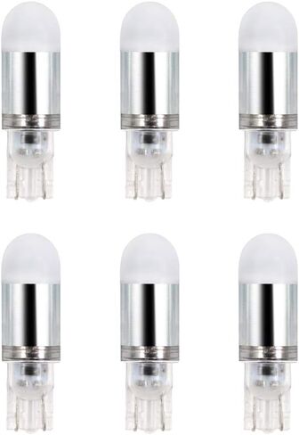 مصابيح إضاءة LED بقاعدة إسفين T5 T10 12VAC/DC 1 وات أبيض دافئ 2700K-3000K لإضاءة المناظر الطبيعية الخارجية وأضواء مسار الدرج وأضواء RV للسفر 6 عبوات in Kuwait