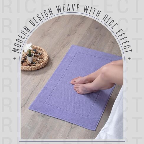 Turkish Cotton Bath Mats for Bathroom Floor, Washable Bath Mat Towel, [ Soft & Absorbent & Quick Dry & 900 GSM Bathroom Floor Towel ] - [ 2 Pack - 20x34 inches ] - Aqua in Saudi Arabia