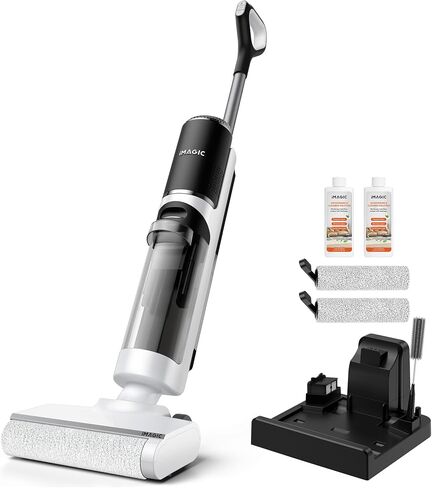 IMAGIC M3 Wet Dry Vacuum Cleaner, Cordless Vacuum Mop All in One for Hard Floors, Lightweight Floor Cleaner for Sticky Messes with Edge Cleaning, Self-Cleaning and Hot Air Drying, Grey in Saudi Arabia