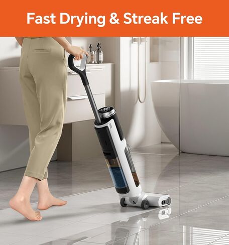 IMAGIC M3 Wet Dry Vacuum Cleaner, Cordless Vacuum Mop All in One for Hard Floors, Lightweight Floor Cleaner for Sticky Messes with Edge Cleaning, Self-Cleaning and Hot Air Drying, Grey in Saudi Arabia
