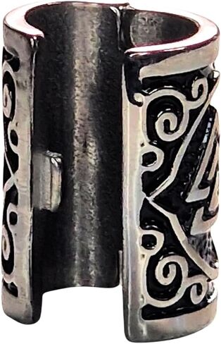 VALHALLA Valknut Hair Beads Opener, Viking Beard Bead 316L Steel Silver Stainless Steel Large, Symbol of Warriors in Kuwait