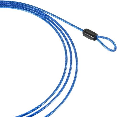2 Pack Security Cables - Plastic Coated Steel Locking Rope Apply to Outdoor/Bicycle/Travel (2.5mmx1.5m, Orange) in Kuwait