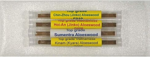 مجموعة عينات بخور Aloeswood رقم 1-4 مجموعة أنابيب - [Chin-Zhou عالي الجودة + Hoi-an عالي الجودة + Sumentra عالي الجودة + Kinam Aloeswood عالي الجودة] -AIS431 in Kuwait