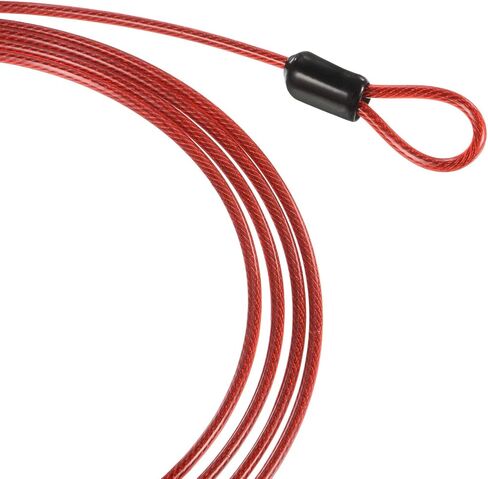 2 Pack Security Cables - Plastic Coated Steel Locking Rope Apply to Outdoor/Bicycle/Travel (2.5mmx1.5m, Orange) in Kuwait