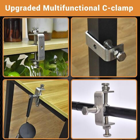 Stainless Steel Small C Clamp Set, 2 1/2 Inch Heavy Duty Metal C-clamp, Tiger Clamp G-Clamp U Clamps with Stable Wide Jaw Opening/I-Beam Design for Woodworking Mounting Welding Crafts, 6pcs in Saudi Arabia