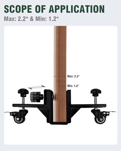 مجموعة أدوات تركيب الباب مكونة من قطعتين، أداة رفع باب قابلة للتعديل مع عجلات دوارة لأبواب ألواح معلقة مسبقًا مقاس 1.2 بوصة إلى 2.2 بوصة، بدون استخدام اليدين للتركيب السكني/التجاري باللون الأسود in Kuwait