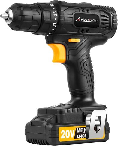 AVID POWER 20V Cordless Drill Set 320 In-lbs Torque Power Drill/Driver Kit with 2 Variable Speed, 3/8'' Keyless Chuck in Saudi Arabia