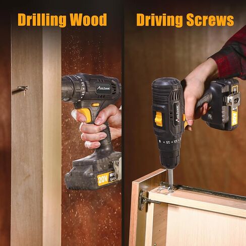 AVID POWER 20V Cordless Drill Set 320 In-lbs Torque Power Drill/Driver Kit with 2 Variable Speed, 3/8'' Keyless Chuck in Saudi Arabia