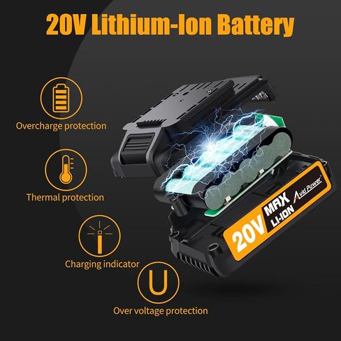 AVID POWER 20V Cordless Drill Set 320 In-lbs Torque Power Drill/Driver Kit with 2 Variable Speed, 3/8'' Keyless Chuck in Saudi Arabia