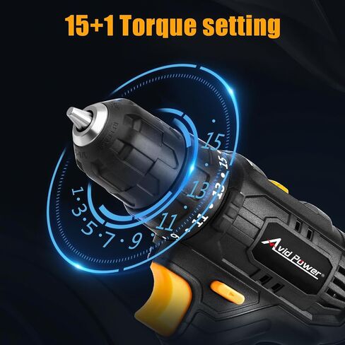AVID POWER 20V Cordless Drill Set 320 In-lbs Torque Power Drill/Driver Kit with 2 Variable Speed, 3/8'' Keyless Chuck in Saudi Arabia