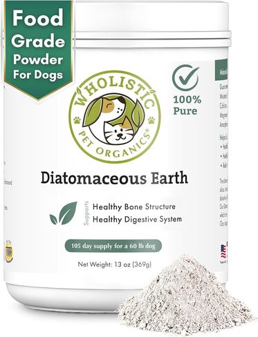Wholistic Pet Organics DE للكلاب درجة الغذاء العضوي للكلاب - 13 أونصة - سيليكا المياه العذبة الآمنة وغير الكيميائية تعمل على تحسين الصحة العامة in Kuwait