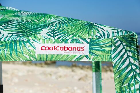 CoolCabanas Beach Cool Cabana Canopy Sun Shade Shelter Tent - 8' x 8' or 6'6" x 6'6", Easy to Setup, Folds to just 3'5", Perfect for Family Beach and Backyard, UPF 50+, The Original and The Best in Saudi Arabia