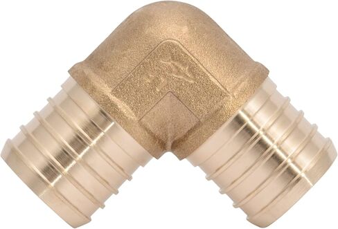 SharkBite 1-1/4 Inch Crimp 90 Degree Elbow, Brass Plumbing Fitting, PEX Pipe, PE-RT, UC0235 in Saudi Arabia