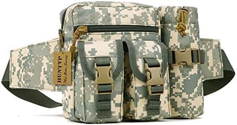 Huntvp Tactical Waist Pack Pouch With Water Bottle Pocket Holder Waterproof Molle Fanny Hip Belt Bag in Saudi Arabia