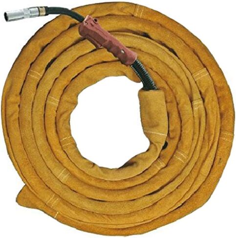 TIG Welding Torch Cable Cover/Sleeves inchzx Flame-Resistant Cowhide Leather Kevlar Stitched,MIG/Plasma Cable Sleeves Tig Cover,137 Inch (Yellow) in Saudi Arabia