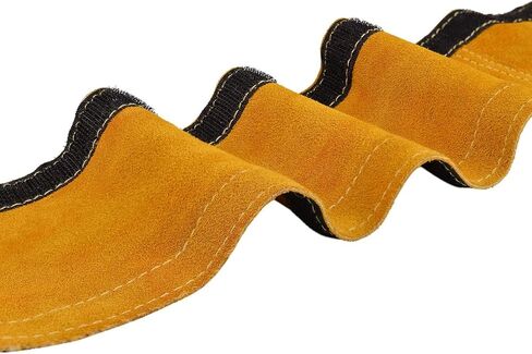 TIG Welding Torch Cable Cover/Sleeves inchzx Flame-Resistant Cowhide Leather Kevlar Stitched,MIG/Plasma Cable Sleeves Tig Cover,137 Inch (Yellow) in Saudi Arabia