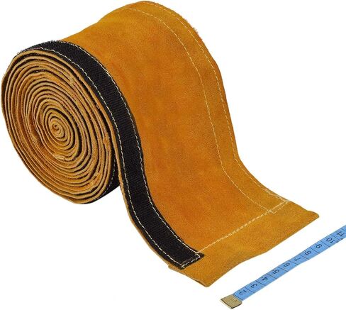 TIG Welding Torch Cable Cover/Sleeves inchzx Flame-Resistant Cowhide Leather Kevlar Stitched,MIG/Plasma Cable Sleeves Tig Cover,137 Inch (Yellow) in Saudi Arabia