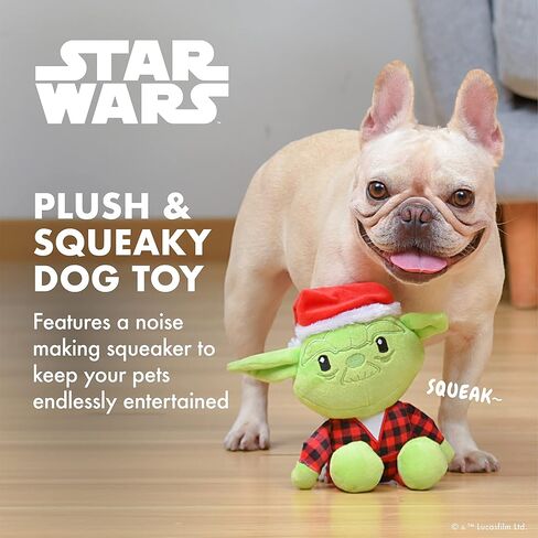 Star Wars for Pets 9" The Child Santa Plush Figure Squeak Toy | Star Wars Holiday Pet Products, Grogu Squeaky Pet Toy | Dog Chew Toy, Grogu Plush, Stuffed Toys for Dogs in Kuwait