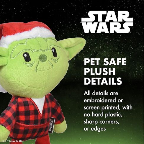 Star Wars for Pets 9" The Child Santa Plush Figure Squeak Toy | Star Wars Holiday Pet Products, Grogu Squeaky Pet Toy | Dog Chew Toy, Grogu Plush, Stuffed Toys for Dogs in Kuwait