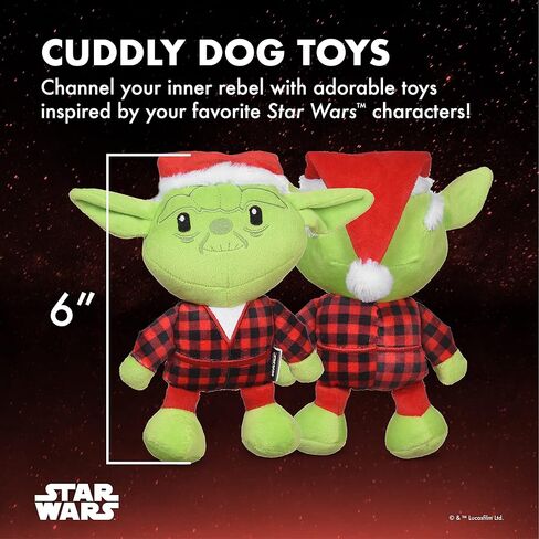 Star Wars for Pets 9" The Child Santa Plush Figure Squeak Toy | Star Wars Holiday Pet Products, Grogu Squeaky Pet Toy | Dog Chew Toy, Grogu Plush, Stuffed Toys for Dogs in Kuwait